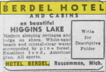 Hotel Berdel - July 1952 Ad